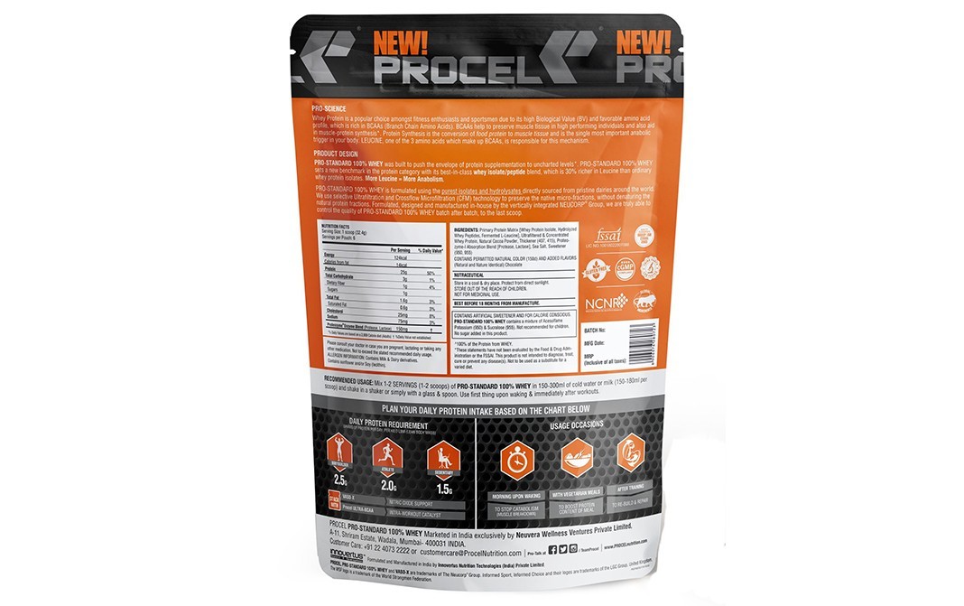 Procel 100% Whey Pro-Standard Chocolate Irish Cream Flavor   Pack  200 grams